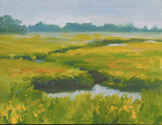 Essex Marsh II, Misty, 12 x 16